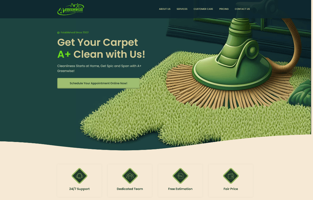 Green Wise Carpet project screenshot